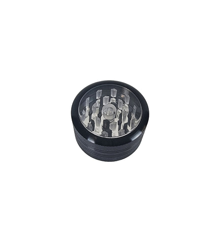 Black Aluminium Push Clean 40mm 2 piece Grinder