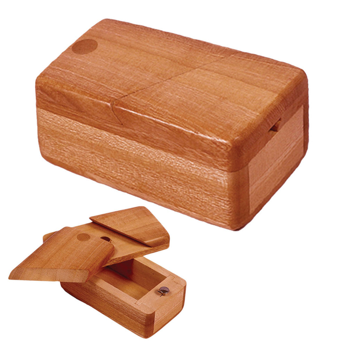 Square Wooden Trick Storage Box - 3.5" x 2"