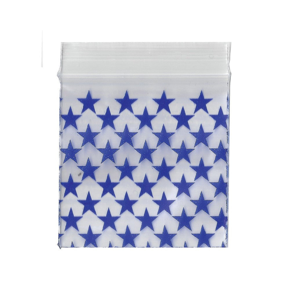 50mm x 50mm Apple Bags - Star Print  - 100 Pack