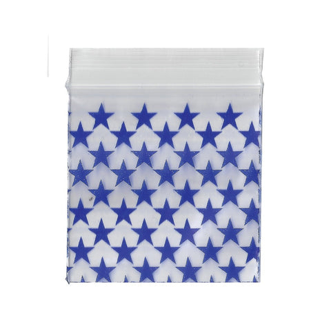 50mm x 50mm Apple Bags - Star Print  - 100 Pack