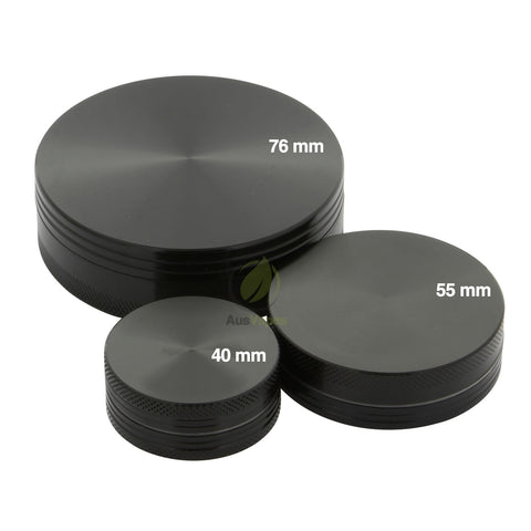 Pocket Size Black Aluminium Grinder 40mm - 2 pc.