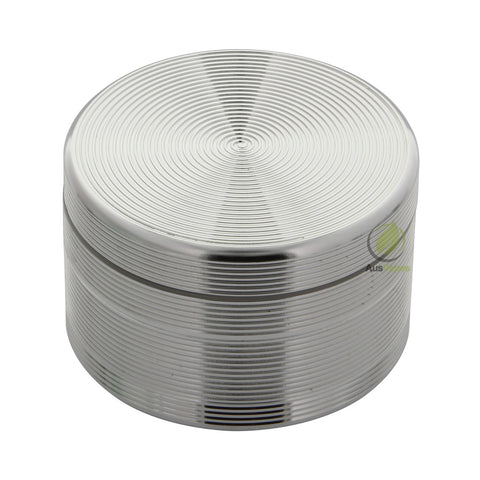 Silver Ripple Aluminium Grinder 60mm - 4 pc.