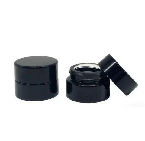 Glass Concentrate Jar - Black