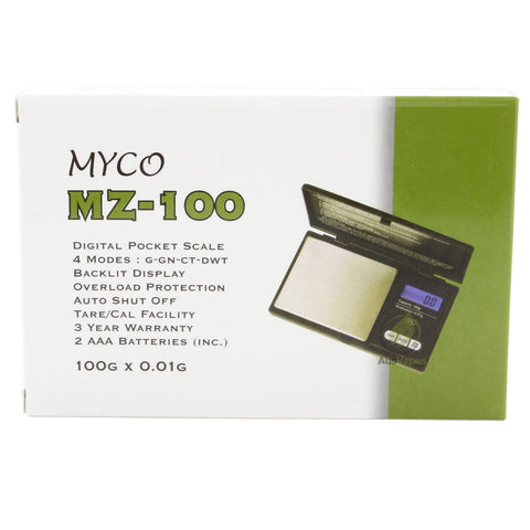 Myco MZ-100-BK Digital Pocket Scale 100g x 0.01g